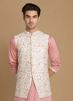 Short kurta with hot sale jacket for mens